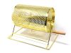 Small Raffle Drum: Brass-Plated, 11 in. Long x 12 in. High x 8 in. Diameter, Holds 2,500 Tickets